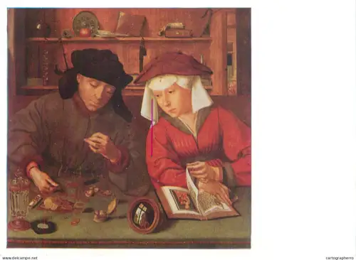 A5557 Paintings Quentin Massys The Money Changer and His Wife