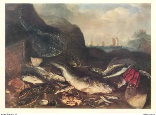 A5557 Paintings Abraham Van Beijeren Fish on the shore