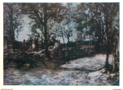 A5557 Paintings Adolphe Monticelli Landscape at Fontainebleau