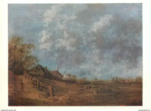 A5557 Paintings Jan van Goyen Country road with farm and picket fence