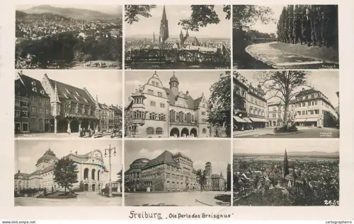 A6234 Freiburg im Breisgau multi views foto-AK 1929