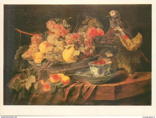 A5557 Paintings Jan Fyt Still life with flower, fruit and parrot