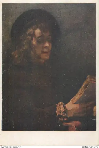 A5556 Paintings REMBRANDT Titus, the artist's son, reading