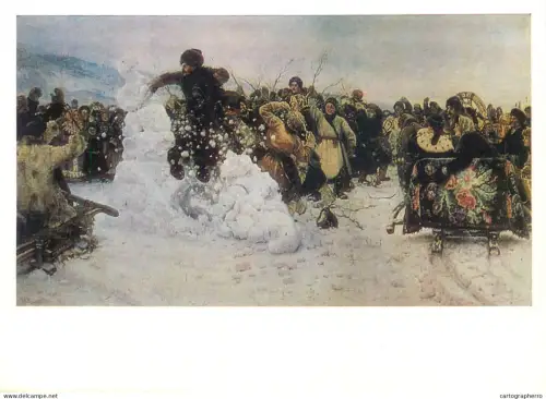 A5556 Paintings Vasily Surikov The taking of the snow fortress
