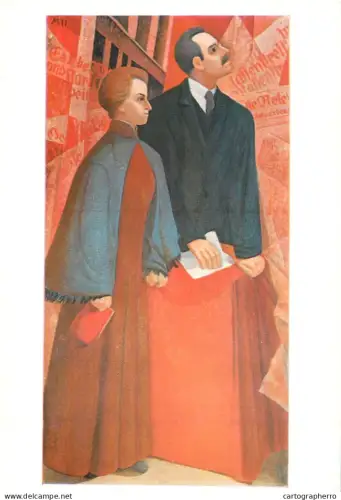 A5556 Paintings Gerhard Kurt Muller Karl Liebknecht and Rose Luxemburg