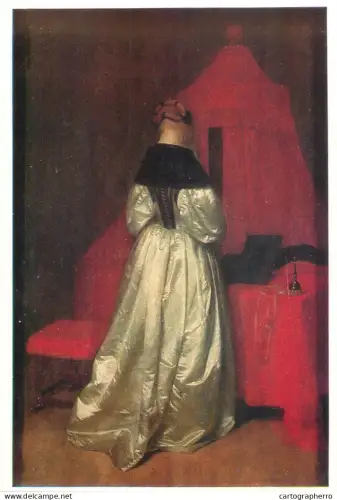 A5556 Paintings Gerard Ter Borch a lady in white satin