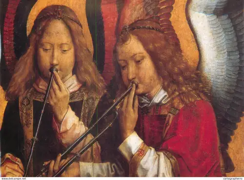 A5531 Paintings Angels playing musical instruments