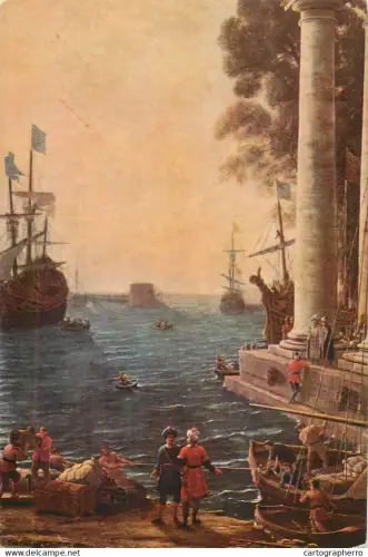 A5531 Paintings Classic landscape with harbor