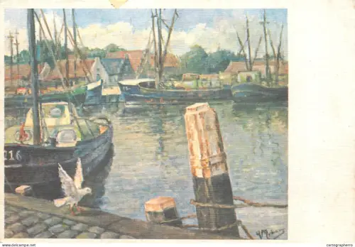 A5531 Paintings Fishing port