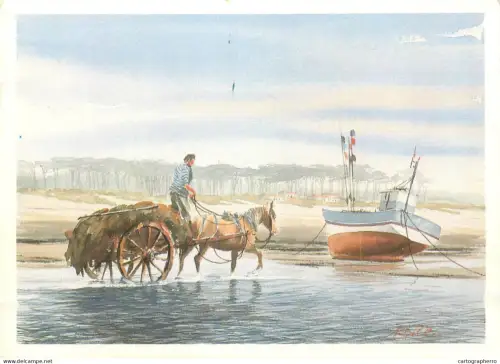 A5518 Paintings Arcachon Jean-Michel Seiller algae collection