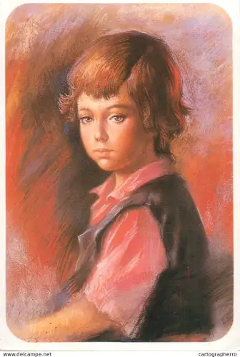 A5518 Paintings A little boy with sad eyes