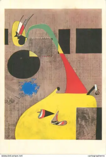 A5518 Paintings J. MIRO woman in front of a window