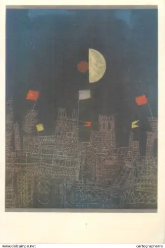 A5518 Paintings P. Klee town hungs with flags