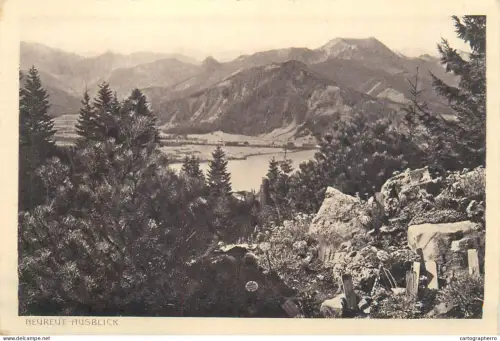 A5834 Germany Neureut Alpengarten Tegernsee gegen Hirschberg