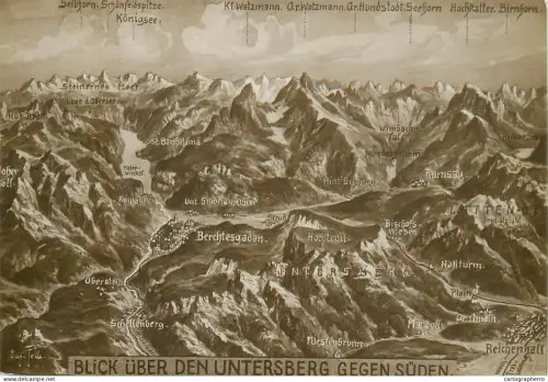 A5833 Germany der Untersberg mountain terrain map view