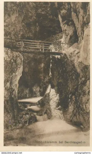A5833 Germany Berchtesgaden Almbachklamm rustic bridge