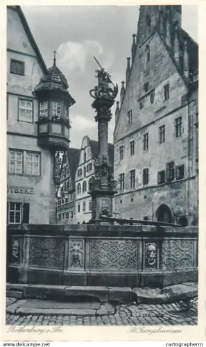 A5832 Germany Rothenburg ob der Tauber St Georgsbrunnen