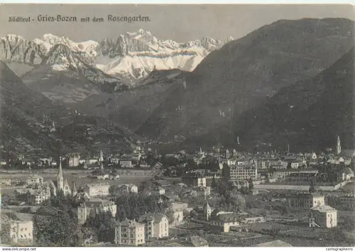 A5832 Italy Sudtirol Gries-Bozen mit Rosengarten panorama