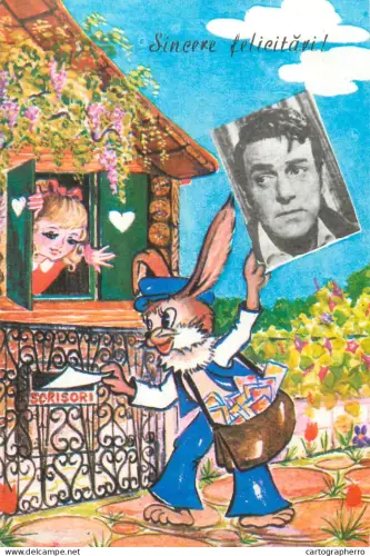 A5734 Romania Felicitare Paste mike connors
