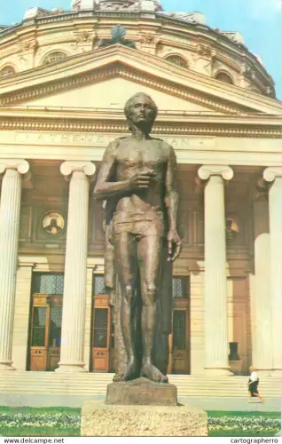 A5533 Romania Bucuresti Statuie Eminescu Ateneu