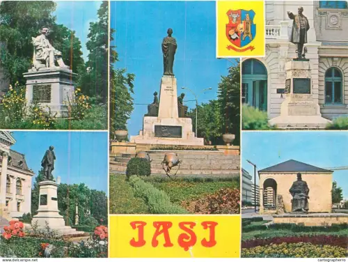 A5533 Romania Iasi statui Eminescu Asachi Alexandri