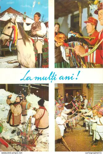 A5537 Romania Traditii iarna felicitare plugusor