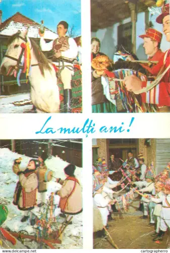 A5537 Romania Traditii Felicitare plugusor