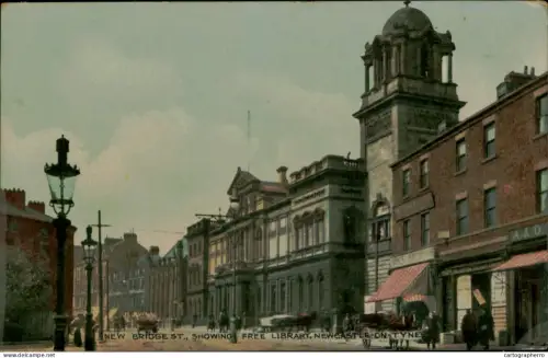A5885 England Newcastle on Tyne New Bridge Street showing Free Library