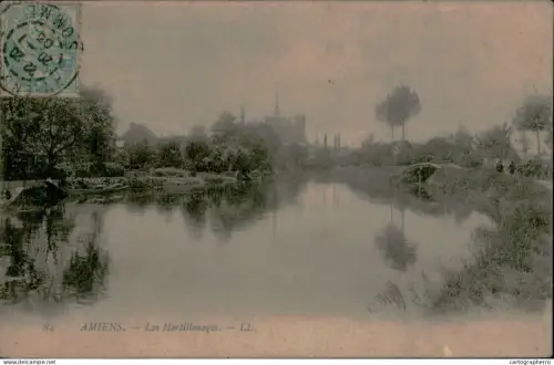 A5885 France Amiens Les Hortillonnages vintage postcard
