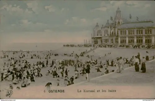 A5885 Belgium Oostende Kursaal et les bains