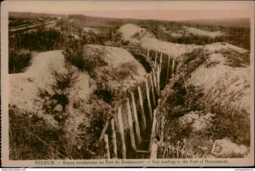A5885 France Verdun tranches leading to Fort Douaumont