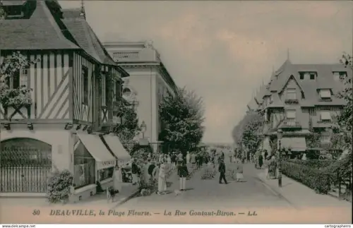 A5885 France Deauville La Plage Fleurie - Rue Gontant Biron
