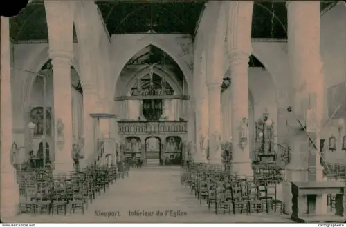 A5885 Belgium Nieuwpoort eglise vue interieure