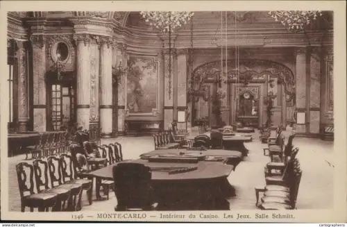 A5867 Monaco Monte Carlo Interieur du Casino Les Jeux Salle Schmitt