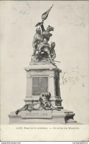 A5867 Belgium Berchem Anvers statue de Merode