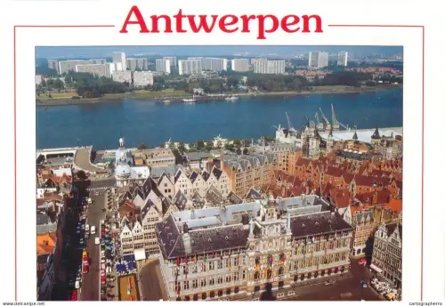A5585 Belgium Antwerpen Townhall and Escaut river