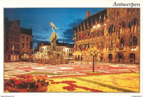 A5585 Belgium Antwerpen at night Brabo fountain