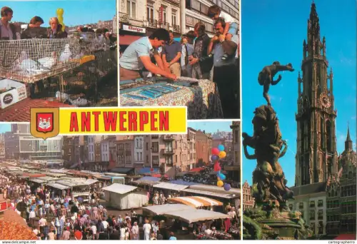 A5585 Belgium Antwerpen Our Lady Cathedral Brabo fountain