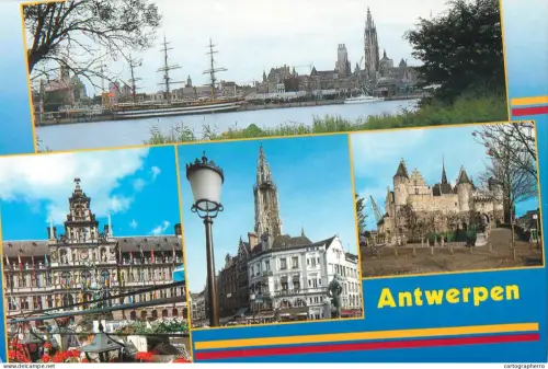 A5585 Belgium Antwerpen Grand Square Het steen Castle Harbour