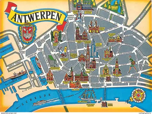 A5585 Belgium Antwerpen city map