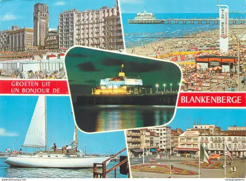 A5584 Belgium Blankenberge Pier, beach and casino