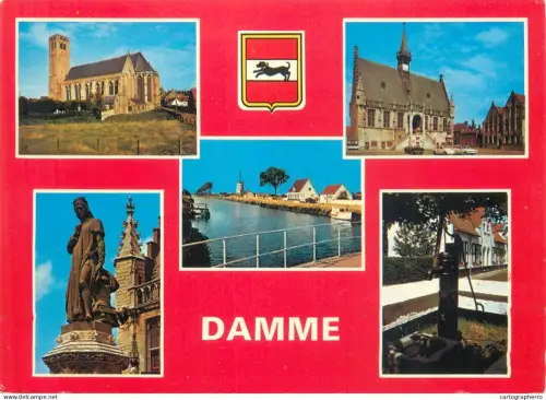 A5583 Belgium Damme Townhall Notre Damme Church Mill