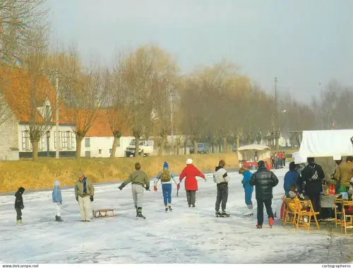 A5583 Belgium Damme winter skating
