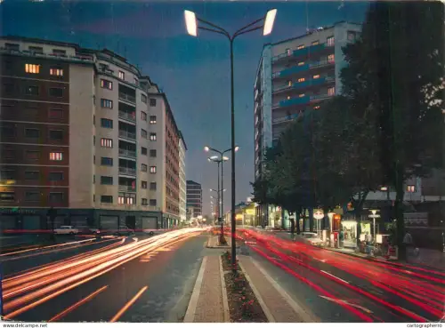 A5510 Italy Piacenza Genova square at night