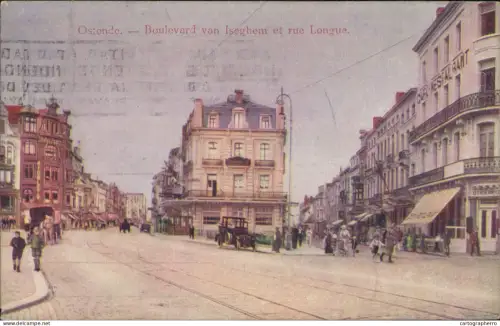 A5867 Belgium Oostende Boulevard von Iseghem et Rue Longue