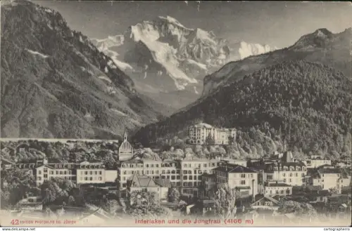 A5867 Switzerland Interlaken und die Jungfrau vue generale