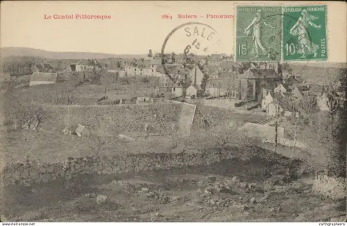 A5867 France Le Cantal pittoresque vue generale
