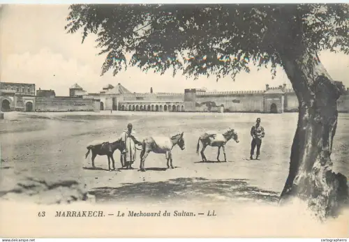 A5862 Morocco Marrakech Le Mechouard du Sultan types et scenes pittoresques