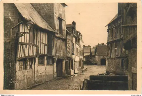 A5862 France Caudebec en Caux vieilles maisons