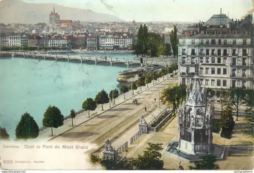 A5862 Switzerland Geneve Quai et Pont du Mont Blanc